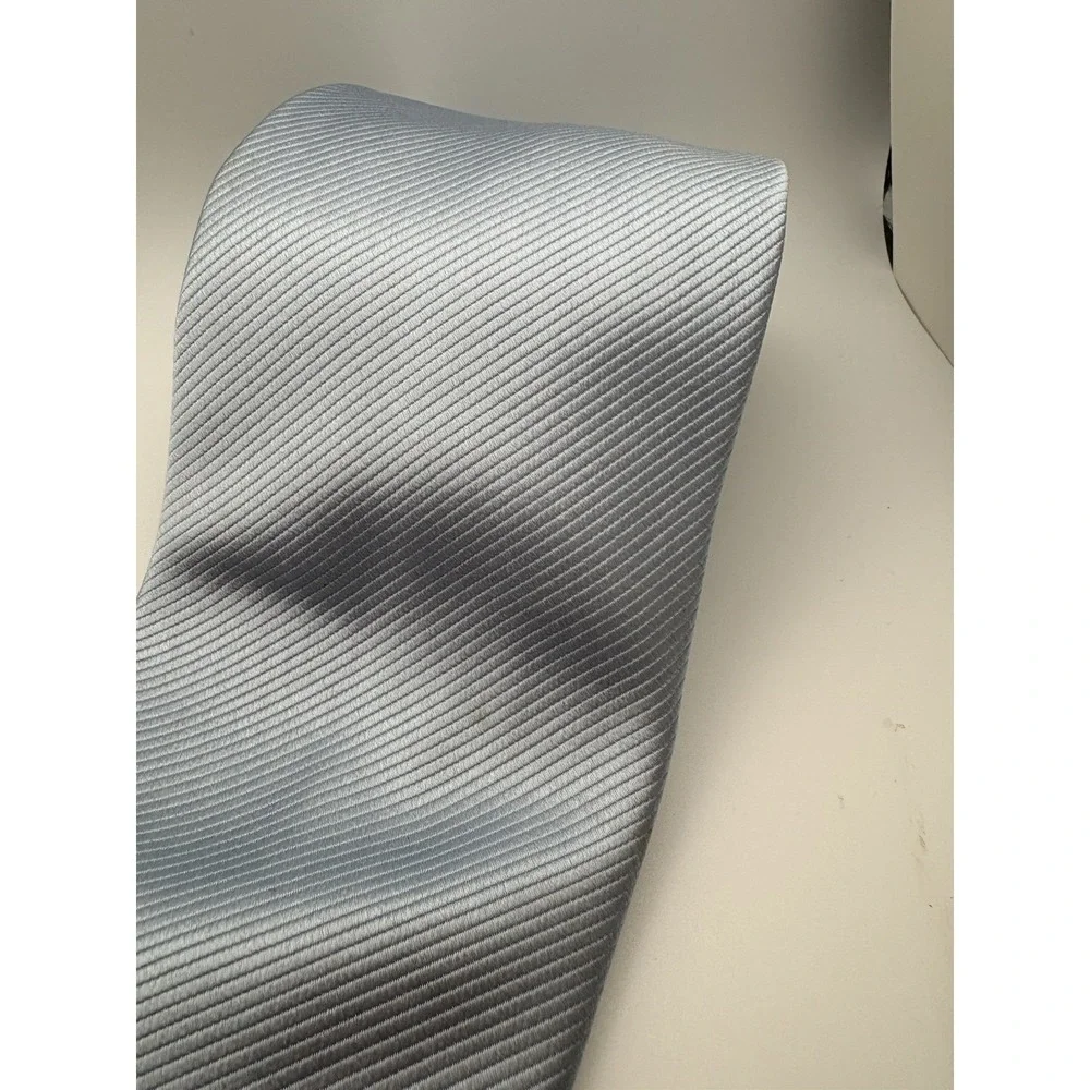 Banana Republic Mens Blue Silk Geometric Ribbed Classic Neck Tie